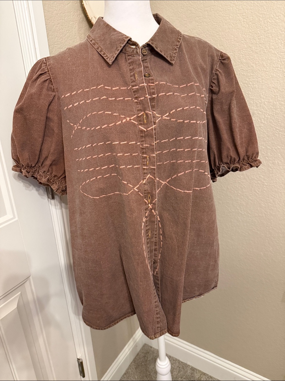 Western print ladies shirt